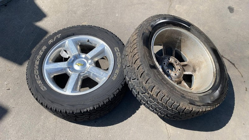 9596954 ⭕ 14-19 Chevrolet Silverado 1500 Pair of 20x9 Wheel Rim 5 Spoke w/ Tire 9596954