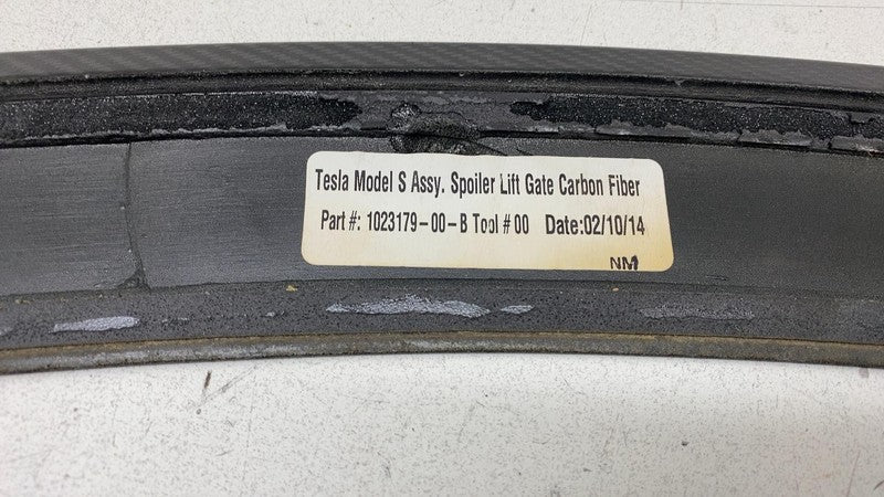⭕ 12-20 Model S Rear Trunk Liftgate Lid Spoiler Wing Carbon Fiber 1023