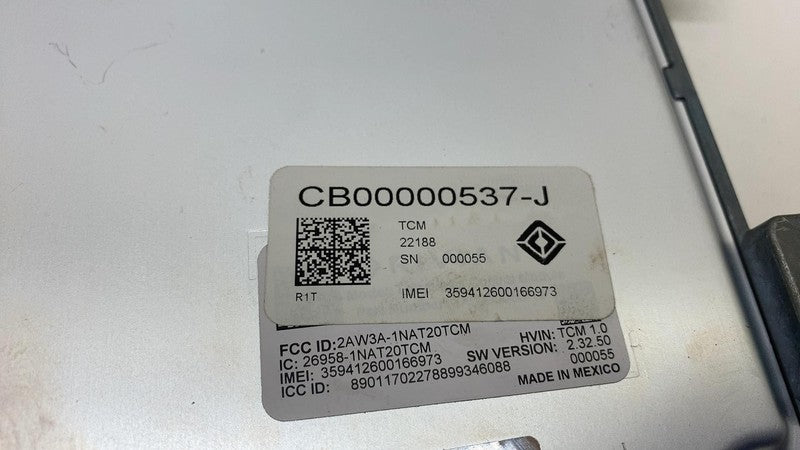 CB00000537J ⭕ 22-24 Rivian R1T R1S TCM Telematics Communication Control Module CB00000537-J