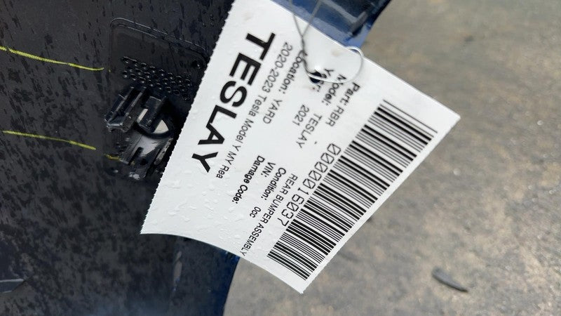 ⭕ 2020-2022 Tesla Model Y MY Rear Bumper Cover w/ Sensor Hole Assembly Blue PPSB