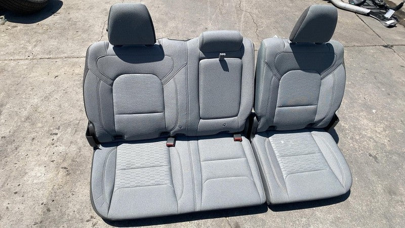 ⭕ 2019-2025 Ram 1500 Crew Cab Rear Left & Right 2nd Row Cloth Seat 5th Gen Gray
