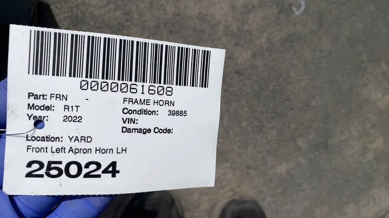 ⭕ 2022-2024 Rivian R1T Front Driver Side Lower Frame Apron Horn Structure Left