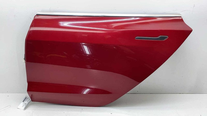 ⭕ 2017-2020 Tesla Model 3 M3 Rear Driver Side Door Shell Panel Left LH Red PPMR
