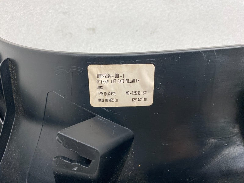 100923400I ⭕12-20 Tesla Model S Rear Left Trunk Liftgate Panel Side Trim Cover 1009234-00-I