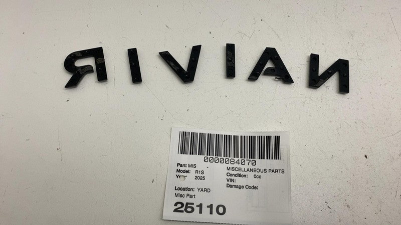 ⭕ 2025 Rivian R1S Tailgate Nameplate Emblem Trim Badges Applique Lette