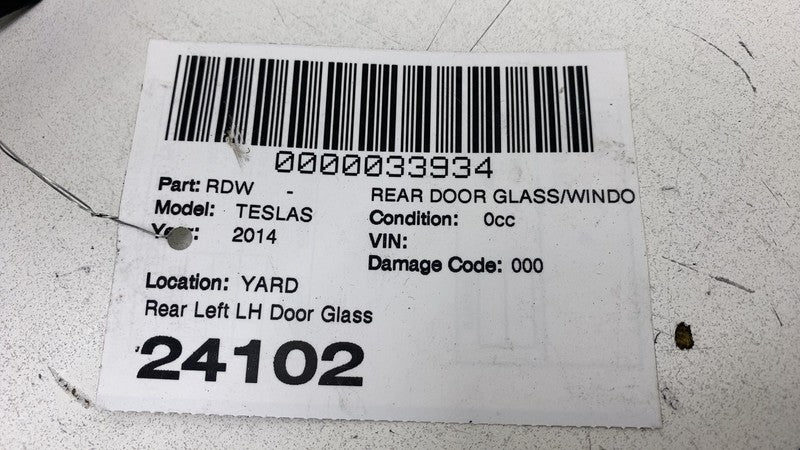 ⭕ 2012-2015 Tesla Model S MS Rear Driver Side Door Window Glass Left L