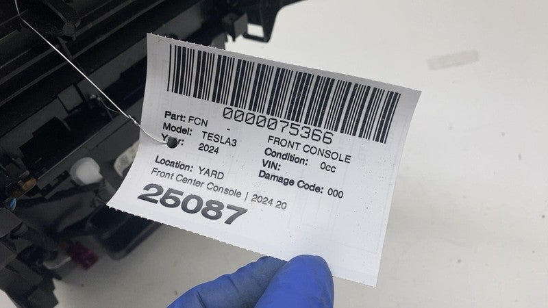 ⭕ 24-25 Model 3 Front Center Console Armrest & Compartment GEN 3 w/ Tr