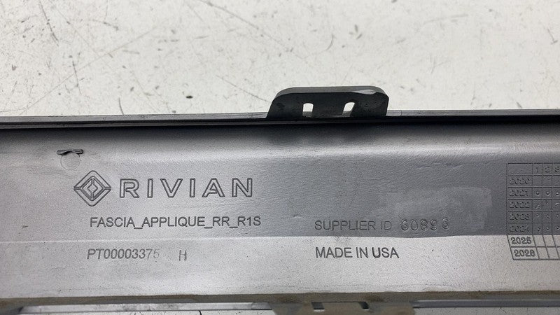 PT00779763D ⭕ 22-25 Rivian R1S Rear Bumper Fascia Lower Applique Trim Molding PT00003375-H