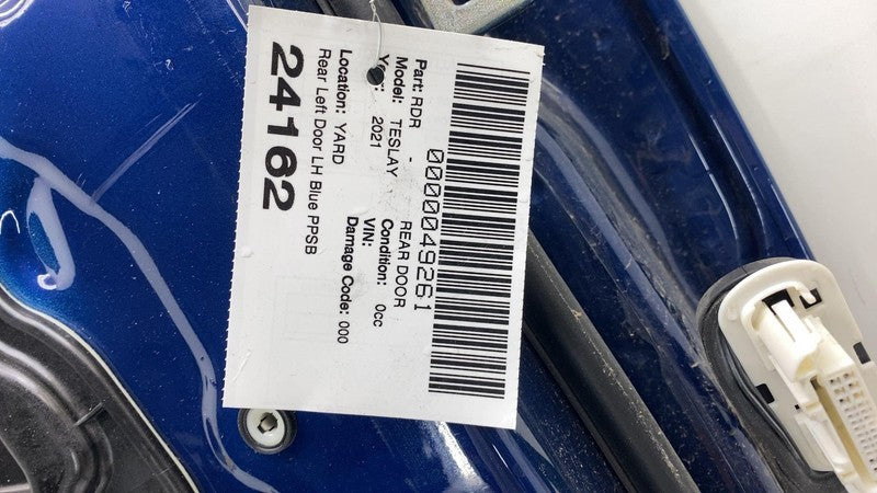 1493561-EC-A ❇️20-24 Tesla Model Y MY Rear Driver Side Door Shell Panel Left LH OEM Blue PPSB