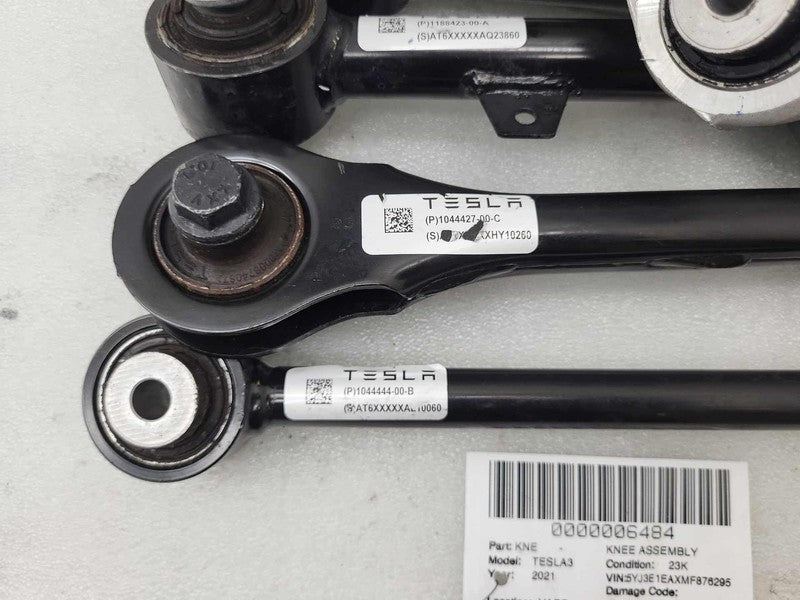 1044411 00 F ⭕17-23 Model 3 Rear Left Knuckle Hub w/ Upper + Lower AFT Toe Link 1044411-00-F