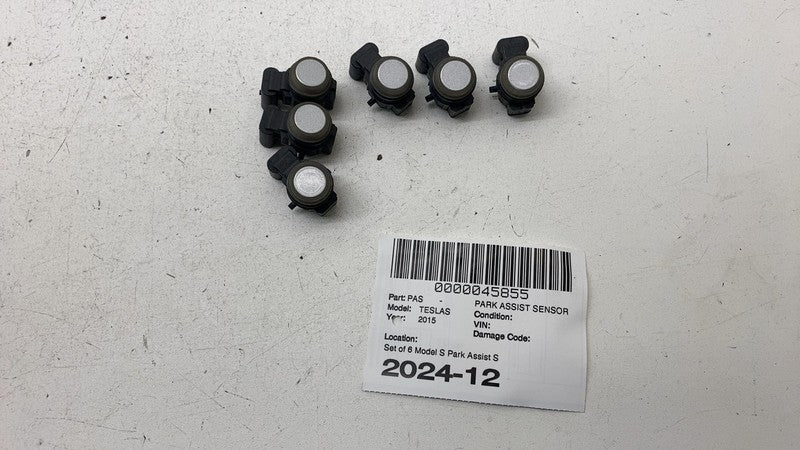 ⭕ 12-20 Model S X Set of 6 Bumper Parking Assist Sensor Silver PMSS 10