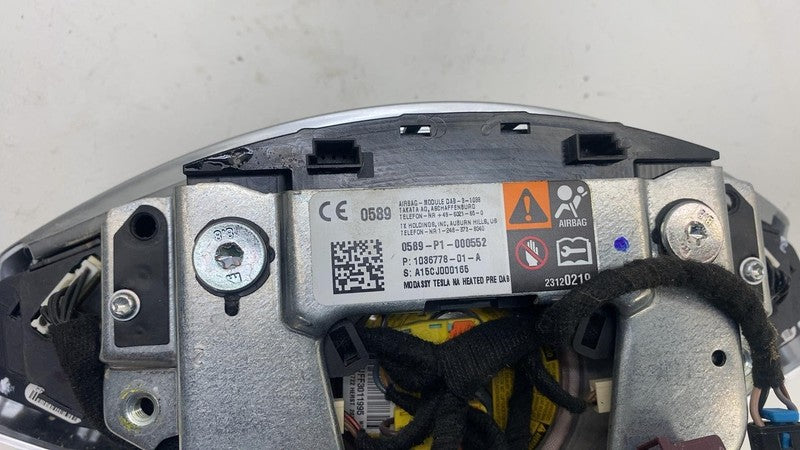 103677801A ⭕ 12-15 Model S MS Steering Wheel Airbag Module w/ Retainer Bracket 1036778-01-A