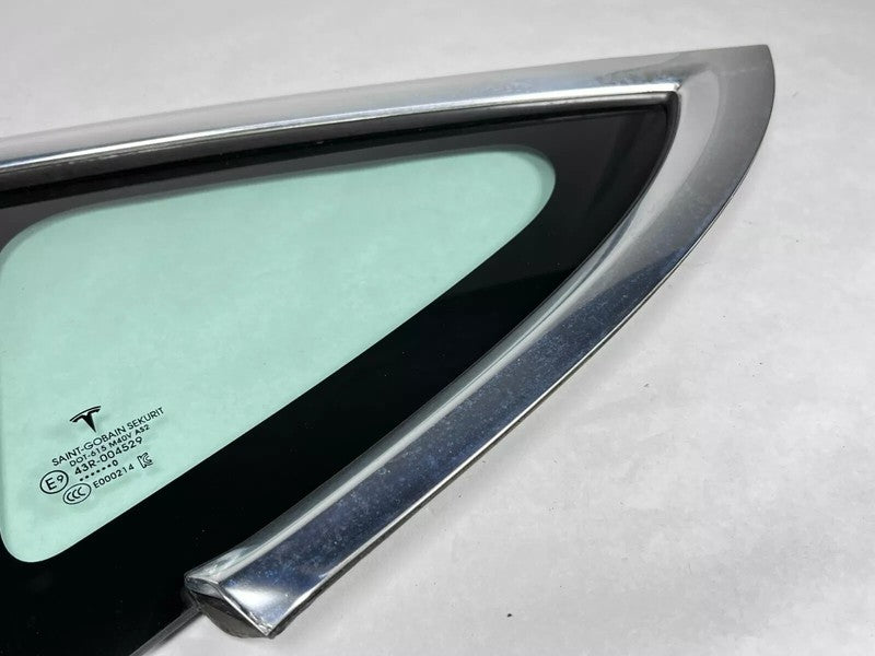 ⭕ 17-20 Tesla Model 3 Rear Driver Quarter Fixed Window Glass Left 1080