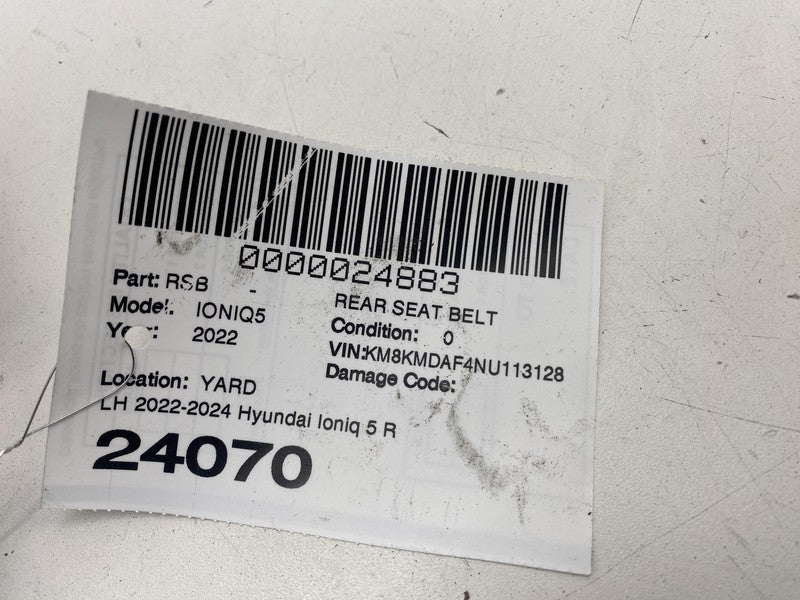 89810-GI500YGN ⭕ 2022 2023 2024 Hyundai Ioniq 5 Rear Driver Side Seat Belt & Retractor Left OEM