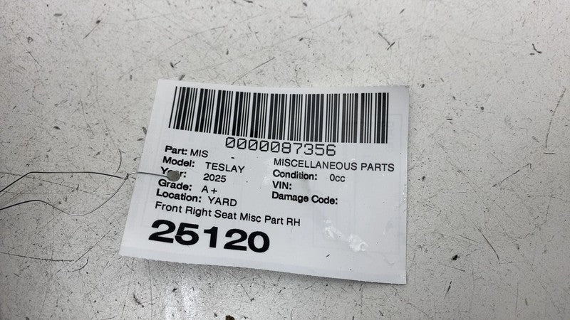 ⭕ 20-24 Model Y Front Passenger Side 1st Row Seat Lower Cushion Leathe