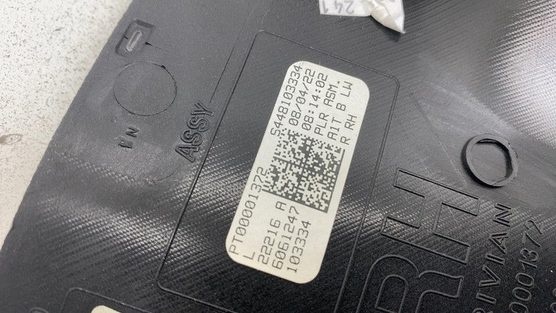 PT00001372 2022-2024 Rivian R1T R1S Passenger Side B-Pillar Lower Trim Cover Panel Right RH