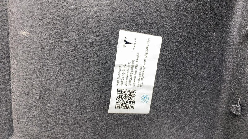 ⭕ 21-24 Tesla Model X Rear Trunk Side Trim Carpet Finisher Right RH 16