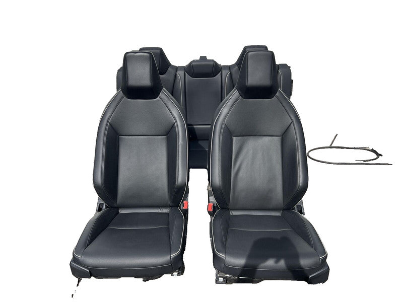 1881398-TX-A 24 25 Tesla Cybertruck Front Seat Left & Right + Rear 2nd Row Perforated Black