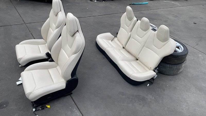 ⭕ 16-20 Tesla Model S Left & Right Front Bucket Seat + Rear 2nd Row Se