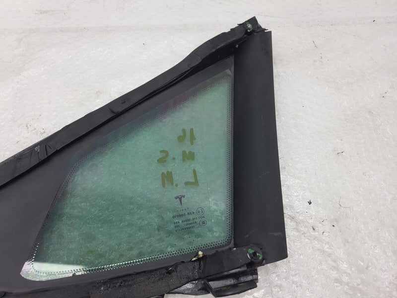 E6 43R-008010 ⭕ 2012-2020 Tesla Model S Rear Driver Side Quarter Fixed Glass Left LH Assembly