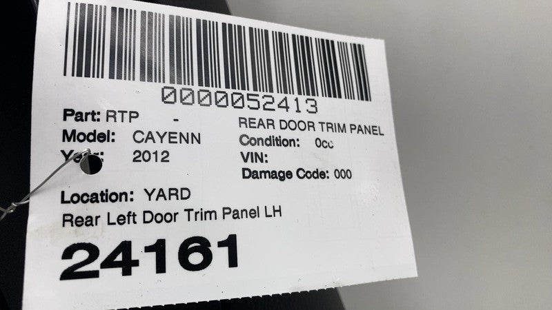 2011-2018 Porsche Cayenne Rear Driver Side Door Panel Trim Card Cover