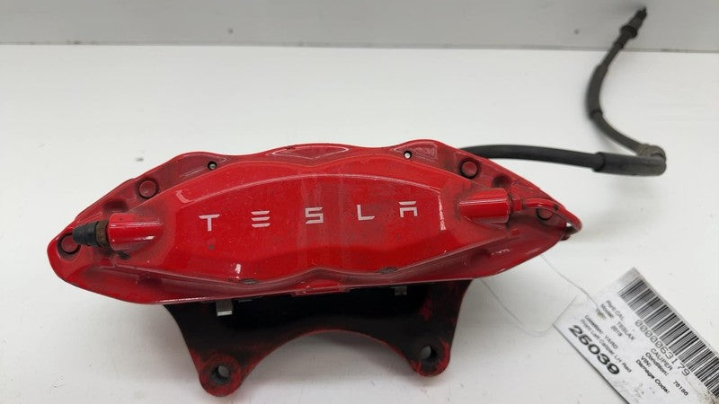 ⭕ 16-20 Model X Front Left Brembo Caliper w/ Brake Hose Line Red LH 10