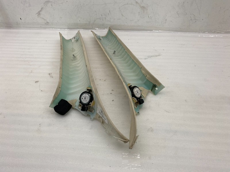 1002485 00 E ⭕ 12-15 Model S Left & Right Upper A-Pillar Cover & Tweeter Speaker 1002485-00-E