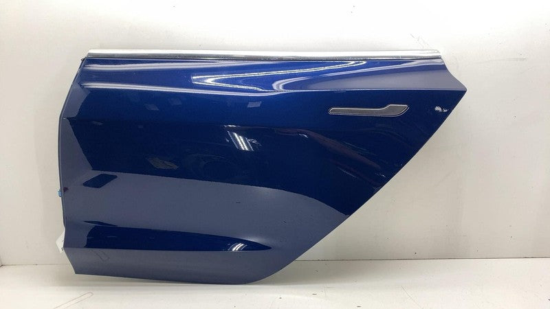 ⭕ 2017-2020 Tesla Model 3 M3 Rear Driver Side Door Shell Panel Left LH Blue PPSB