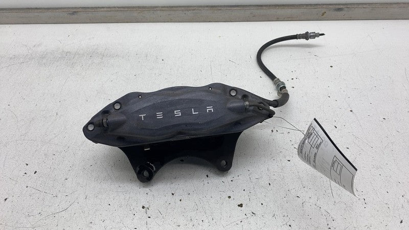 2012-2020 Tesla Model S MS Front Driver Side Caliper w/ Brake Hose Line Left OEM