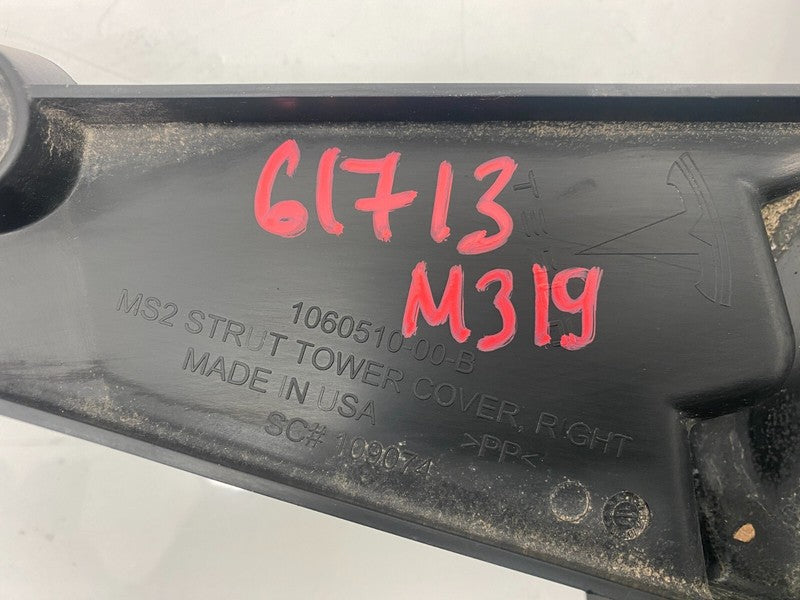 1060510-00-B ⭕ 16-20 Tesla Model S Front Right Underhood Shock Tower Cover Trim 1060510-00-B