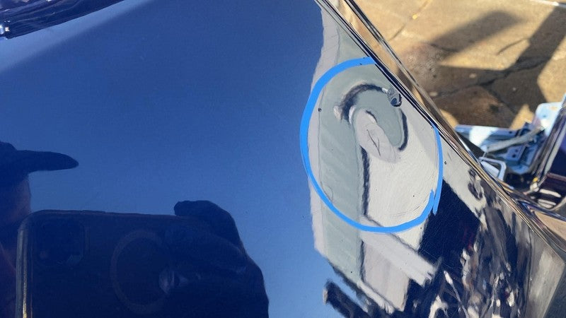 2020-2023 Tesla Model Y Rear Right Quarter Panel Structural Cutout RH Blue PPSB