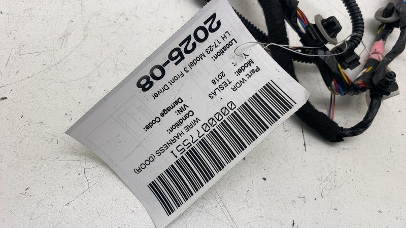 1067957-00-E ⭕ 2017-2019 Tesla Model 3 Front Left Door Wiring Harness Cable Wire 1067957-00-E