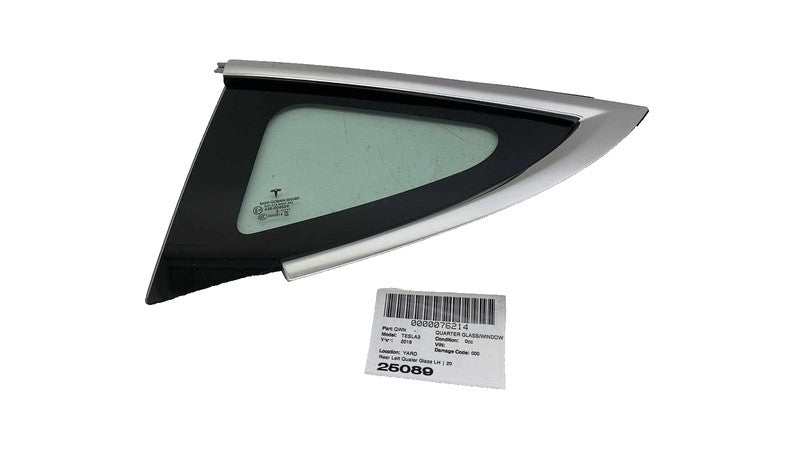 ⭕ 2017-2020 Tesla Model 3 Rear Left Quarter Fixed Window Glass LH OEM