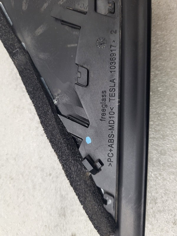 103490899E ⭕ 16-20 Model X Front Left Door Quarter Applique Corner Glass Cover 1034908-99-E
