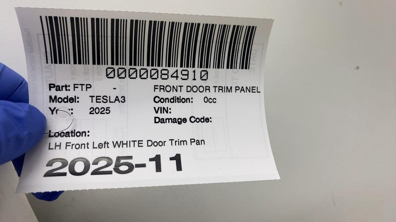 ⭕ 24-25 Tesla Model 3 Front Driver Side Highland Door Panel Trim Card