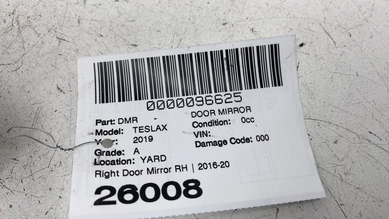 ⭕ 16-20 Model X Front Right Exterior Side View Door Mirror Red PPMR 10