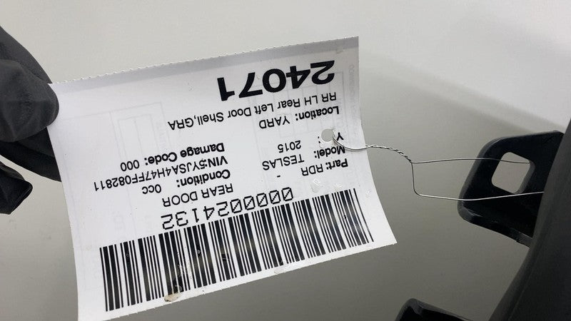 ⭕ 2012-2015 Tesla Model S Rear Driver Side Door Shell Panel Left LH Gr