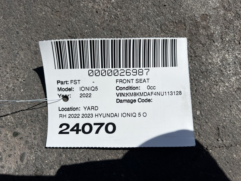 ⭕ 2022 2023 Hyundai Ioniq 5 Front Passenger Side 1st Row Seat Cloth Ri