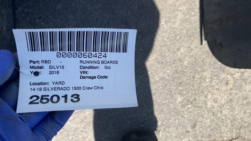 ⭕ 14-19 Silverado 1500 Crew PAIR Left & Right Running Board Nerf Bar Step Chrome