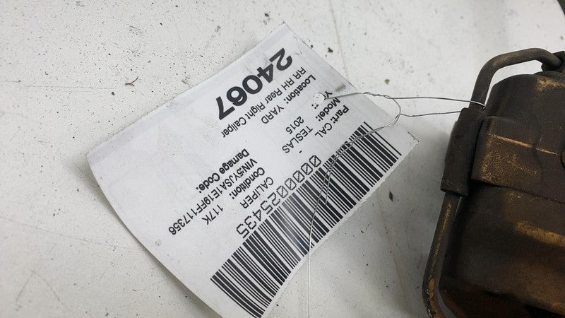 ⭕ 12-20 Tesla Model S Rear Passenger Side Caliper w/ Brake Hose Line R