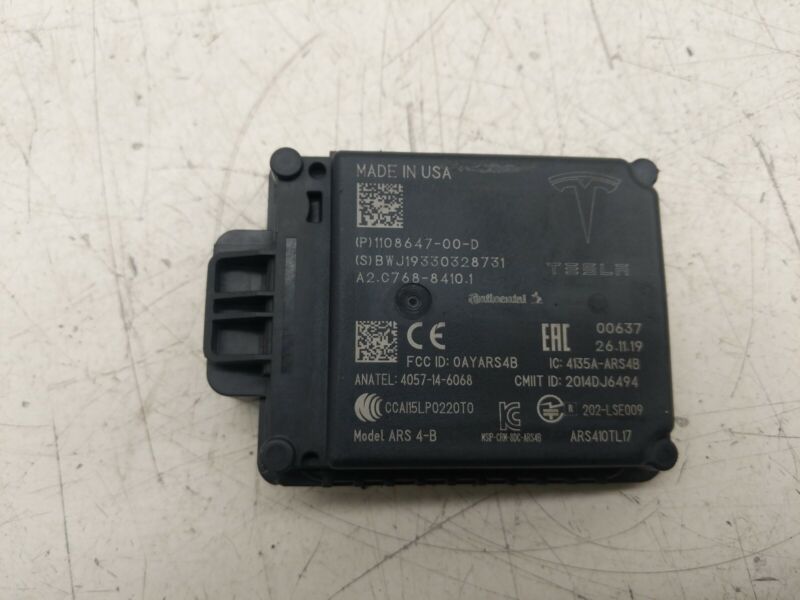 1108647 00 D 2016-2020 Tesla Model S X 3 Seven Pin Perpendicular Radar Sensor 7-Pin Assembly