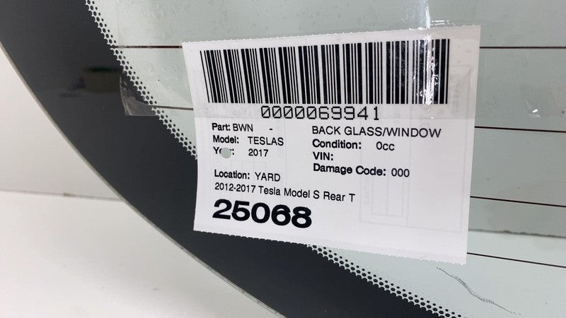 ⭕️2012-2017 Tesla Model S Rear Tailgate Liftgate Trunk Lid Back Window Glass OEM