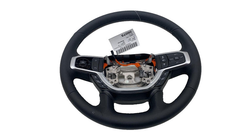 7FG851X7AE ⭕ 2025 Ram 1500 Steering Wheel Black Leather 5th Gen w/ Switch Button 7FG851X7AE