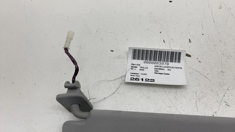 ⭕ 17-23 Tesla Model 3 M3 Front Driver Side Windshield Sun Visor Sunvis