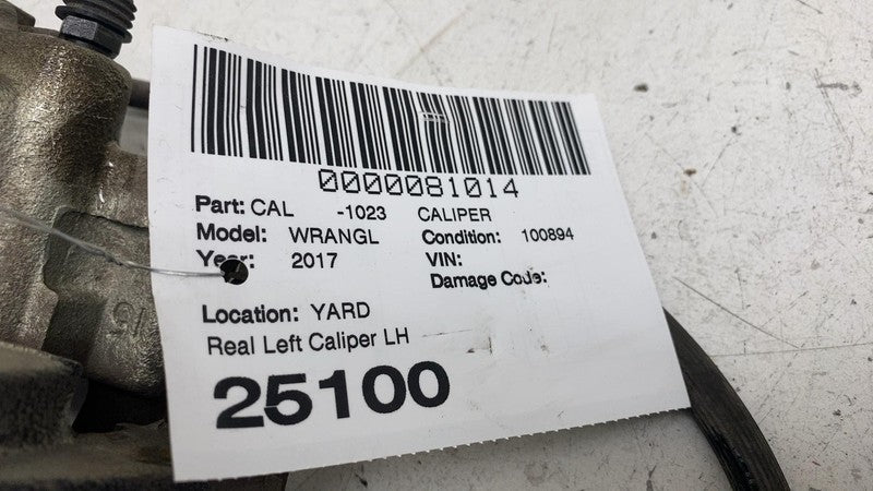 ⭕ 2007-2018 Jeep Wrangler Rear Driver Side Caliper w/ Brake Hose Line Left OEM