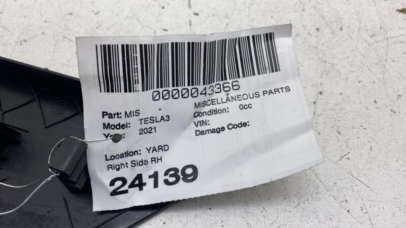 2017-2023 Tesla Model 3 Passenger Side Dead Pedal Cover Leg Pad Right Assy OEM