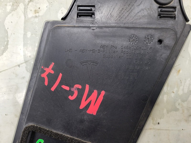 1496709 00 A ⭕ 16-20 Model S Left Exterior B-Pillar Applique Glass w/ Camera LH 1496709-00-A