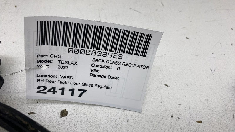 1614127-98-D ⭕ 2021-2024 Tesla Model X Rear Side Window Regulator & Motor Right 1614127-98-D