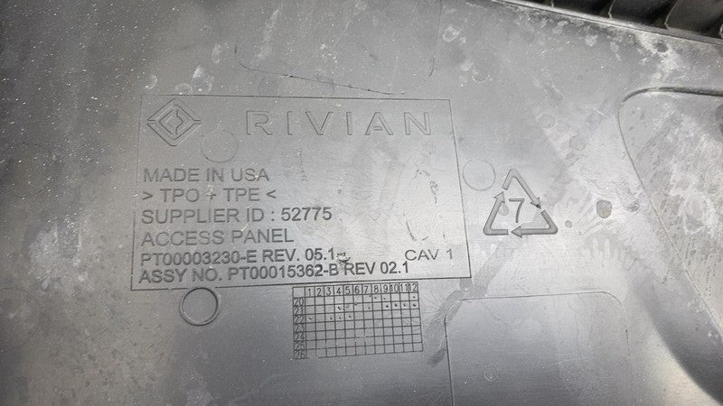 PT00003230-E ⭕ 22-24 Rivian R1S R1T Frunk Underhood Access Panel Battery Cover PT00003230-E