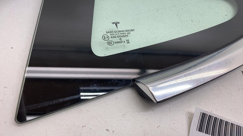 2017-2020 Tesla Model 3 M3 Rear Driver Side Quarter Fixed Window Glass